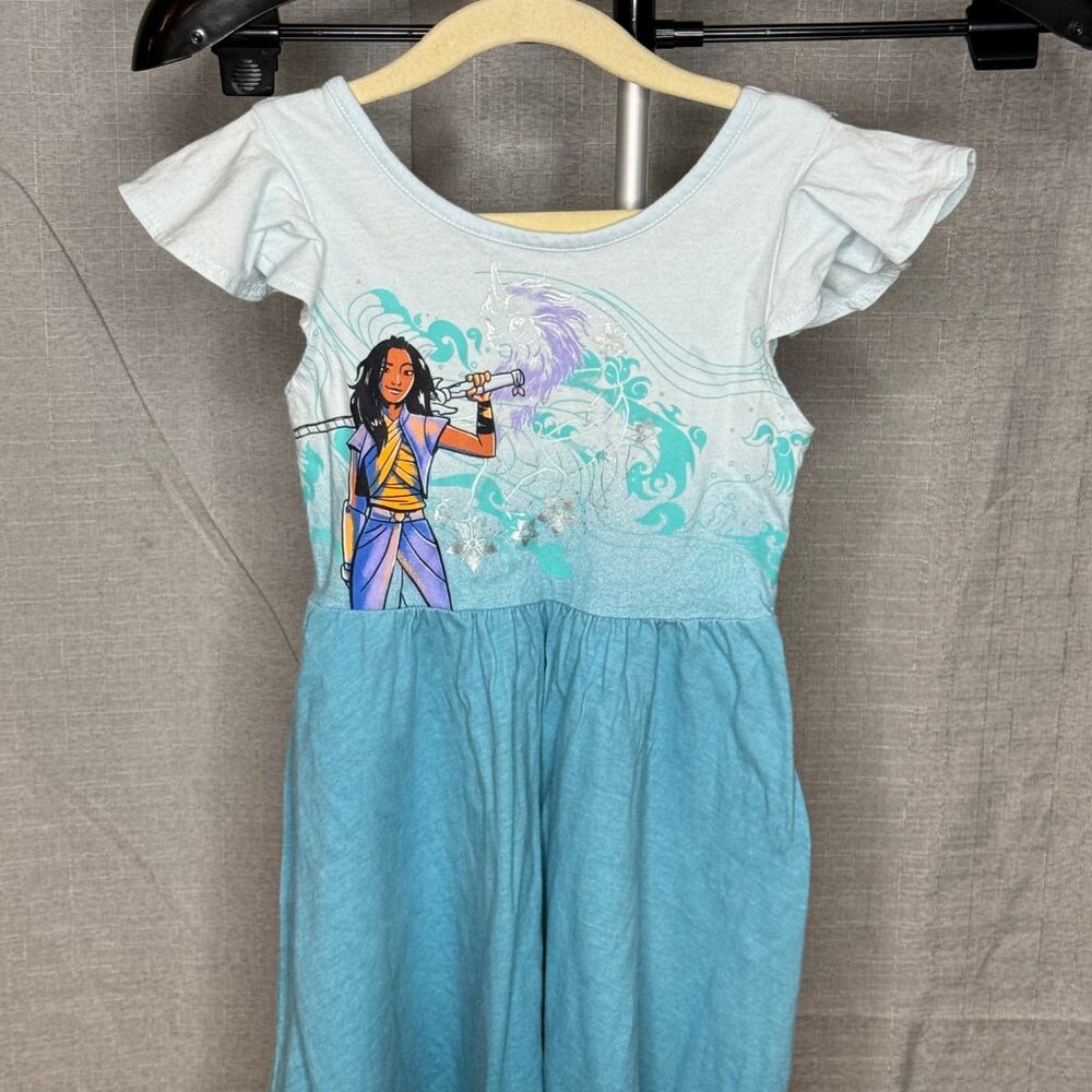 Disney - Raya and The Last Dragon - Girls Sleeveless Dress - Size 4T